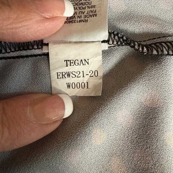 Eden Ruth Sleeveless Top Womens Sz XL Black Pink Red Polka Dots Office Layering - Picture 7 of 9